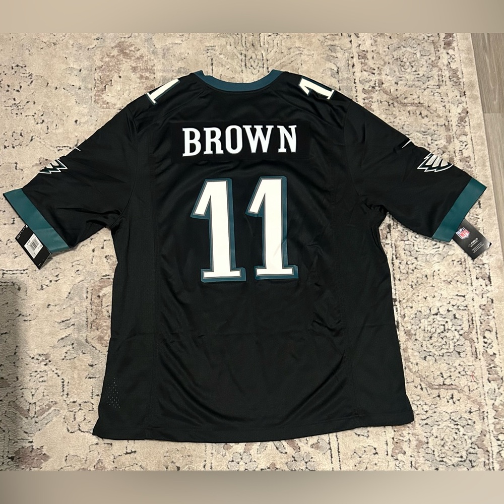Nike Authentic On Field Philadelphia Eagles AJ Brown Black Jersey Men’s Sz: XXL - Picture 6 of 7
